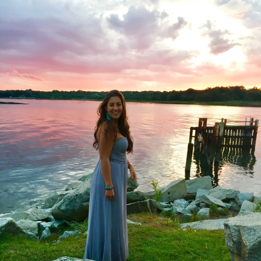 Ralph Lauren Gray Strapless Chiffon Gown